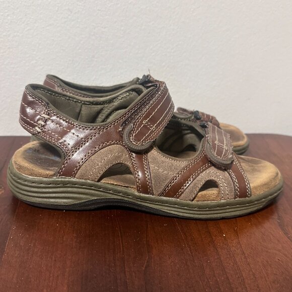 Nunn Bush Randall Gladiator Sandals Brown Leather Size 7 M Open Toe Memory Foam - Picture 5 of 14